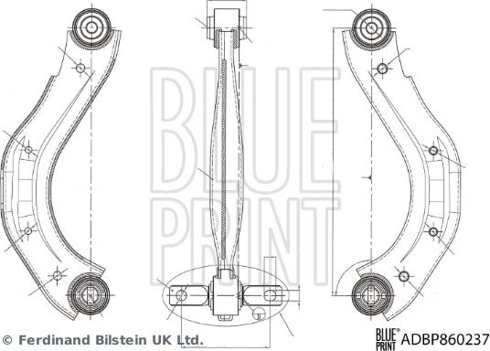 Blue Print ADBP860237 - Braccio oscillante, Sospensione ruota autozon.pro