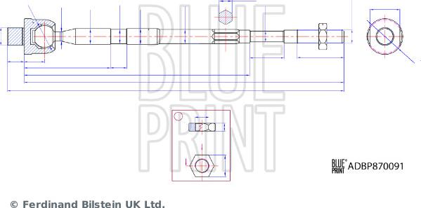 Blue Print ADBP870090 - Giunto assiale, Asta trasversale autozon.pro