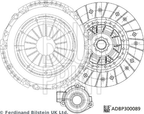 Blue Print ADBP300089 - Kit frizione autozon.pro