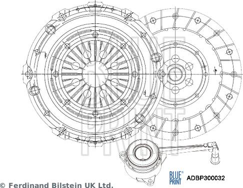 Blue Print ADBP300032 - Kit frizione autozon.pro