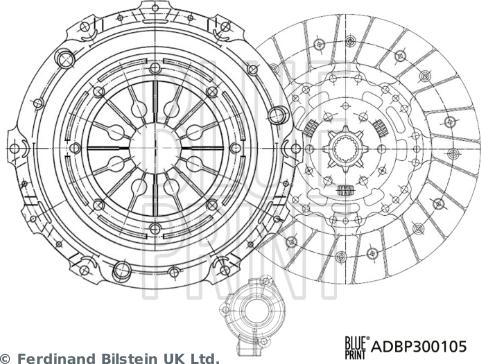 Blue Print ADBP300105 - Kit frizione autozon.pro