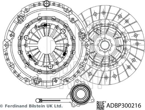 Blue Print ADBP300216 - Kit frizione autozon.pro