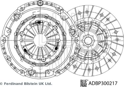 Blue Print ADBP300217 - Kit frizione autozon.pro