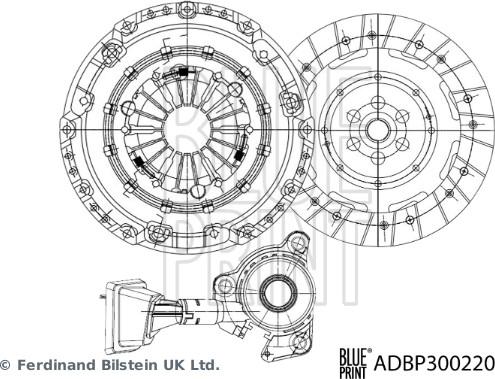 Blue Print ADBP300220 - Kit frizione autozon.pro