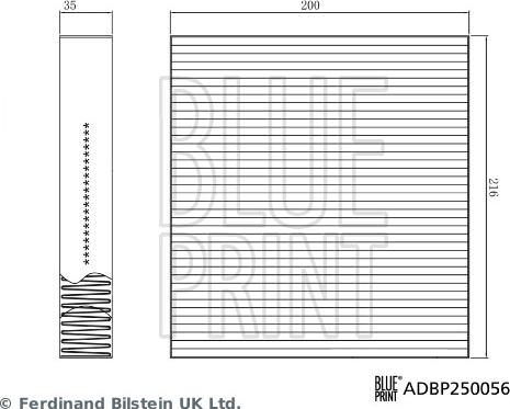 Blue Print ADBP250056 - Filtro, Aria abitacolo autozon.pro