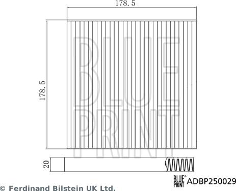 Blue Print ADBP250029 - Filtro, Aria abitacolo autozon.pro