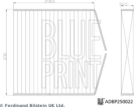 Blue Print ADBP250022 - Filtro, Aria abitacolo autozon.pro