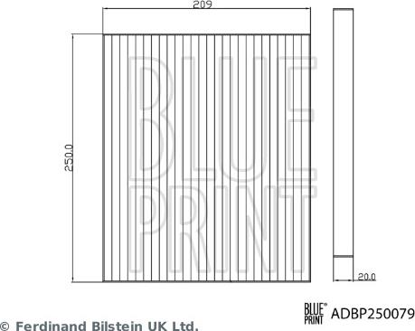 Blue Print ADBP250079 - Filtro, Aria abitacolo autozon.pro