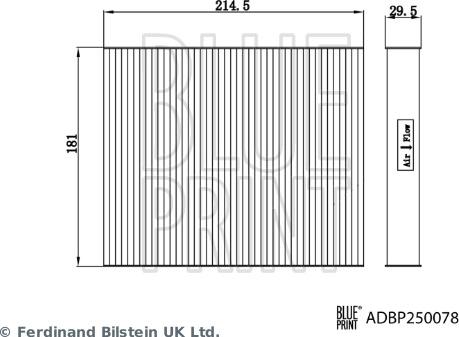 Blue Print ADBP250078 - Filtro, Aria abitacolo autozon.pro