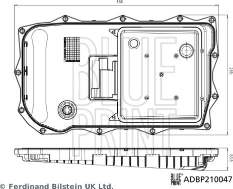 Blue Print ADBP210047 - Filtro idraulico, Cambio automatico autozon.pro