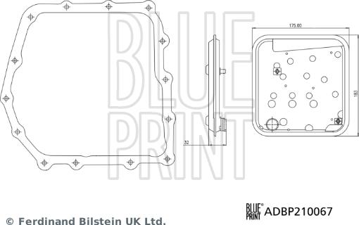 Blue Print ADBP210067 - Filtro idraulico, Cambio automatico autozon.pro