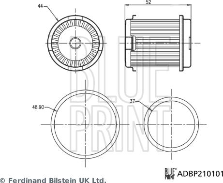 Blue Print ADBP210101 - Filtro idraulico, Cambio automatico autozon.pro