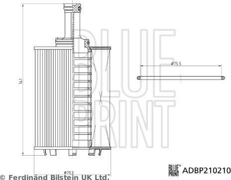 Blue Print ADBP210210 - Filtro olio autozon.pro