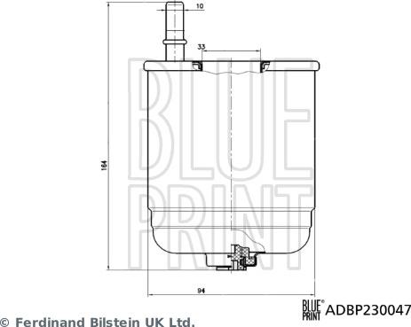 Blue Print ADBP230047 - Filtro carburante autozon.pro