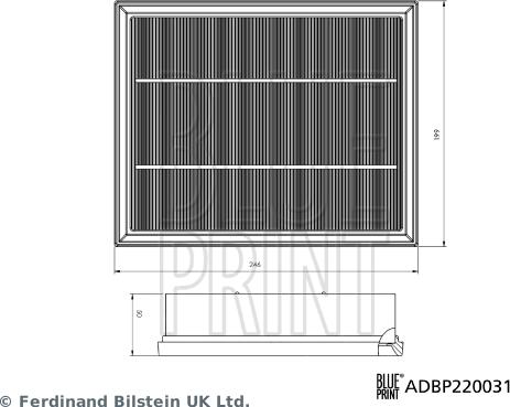 Blue Print ADBP220031 - Filtro aria autozon.pro