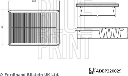 Blue Print ADBP220029 - Filtro aria autozon.pro