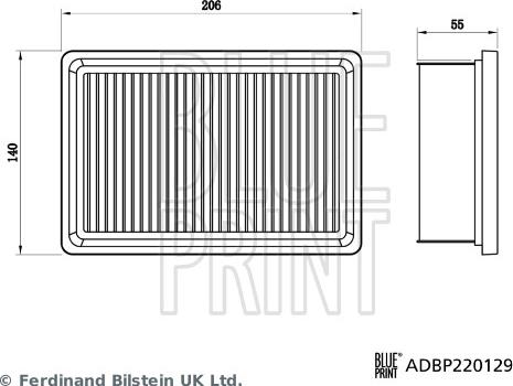 Blue Print ADBP220129 - Filtro aria autozon.pro