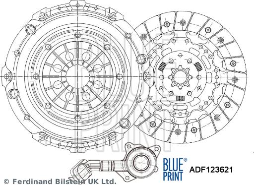 Blue Print ADF123621 - Kit frizione autozon.pro