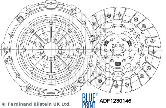 Blue Print ADF1230146 - Kit frizione autozon.pro