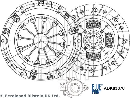 Blue Print ADK83076 - Kit frizione autozon.pro