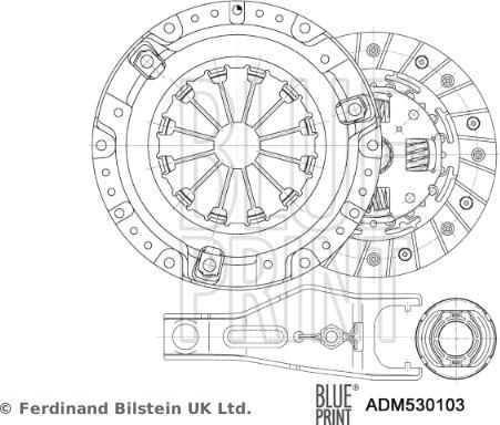 Blue Print ADM530103 - Kit frizione autozon.pro