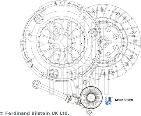 Blue Print ADN130250 - Kit frizione autozon.pro