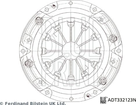 Blue Print ADT332123N - Spingidisco frizione autozon.pro