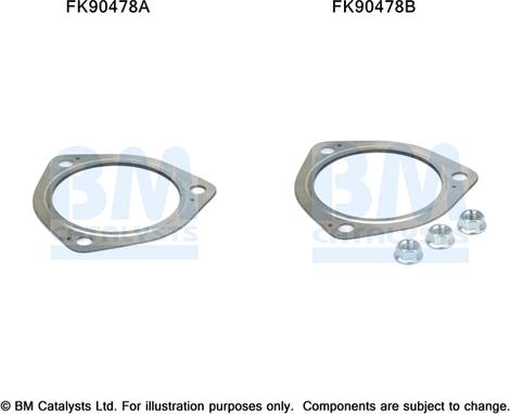 BM Catalysts FK90478 - Kit montaggio, Catalizzatore autozon.pro