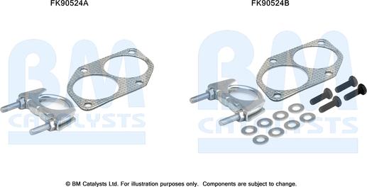 BM Catalysts FK90524 - Kit montaggio, Catalizzatore autozon.pro