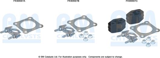 BM Catalysts FK90697 - Kit montaggio, Catalizzatore autozon.pro