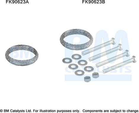 BM Catalysts FK90623 - Kit montaggio, Catalizzatore autozon.pro