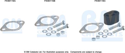 BM Catalysts FK90116 - Kit montaggio, Catalizzatore autozon.pro