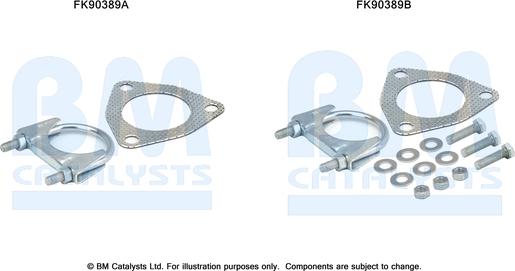 BM Catalysts FK90389 - Kit montaggio, Catalizzatore autozon.pro