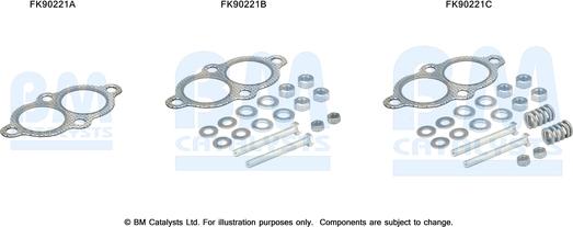 BM Catalysts FK90221 - Kit montaggio, Catalizzatore autozon.pro