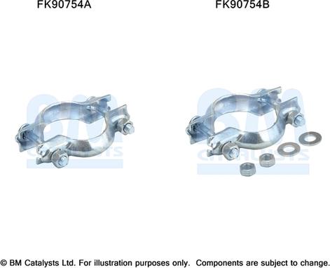 BM Catalysts FK90754 - Kit montaggio, Catalizzatore autozon.pro