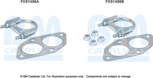 BM Catalysts FK91496 - Kit montaggio, Catalizzatore autozon.pro