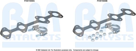 BM Catalysts FK91569 - Kit montaggio, Catalizzatore autozon.pro