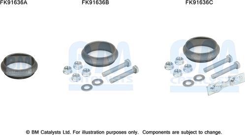 BM Catalysts FK91636 - Kit montaggio, Catalizzatore autozon.pro