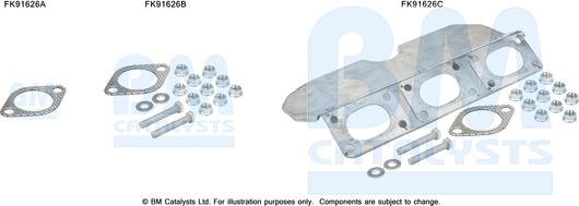 BM Catalysts FK91626 - Kit montaggio, Catalizzatore autozon.pro