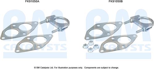 BM Catalysts FK91050 - Kit montaggio, Catalizzatore autozon.pro