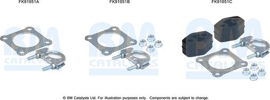 BM Catalysts FK91051 - Kit montaggio, Catalizzatore autozon.pro