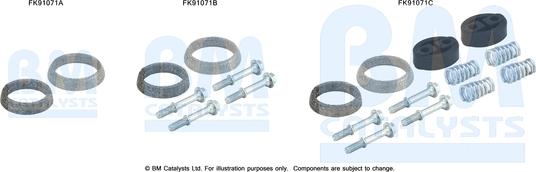 BM Catalysts FK91071 - Kit montaggio, Catalizzatore autozon.pro