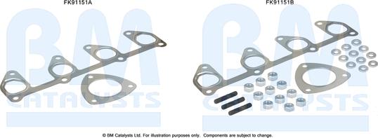 BM Catalysts FK91151 - Kit montaggio, Catalizzatore autozon.pro