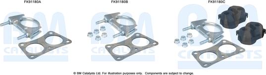 BM Catalysts FK91180 - Kit montaggio, Catalizzatore autozon.pro