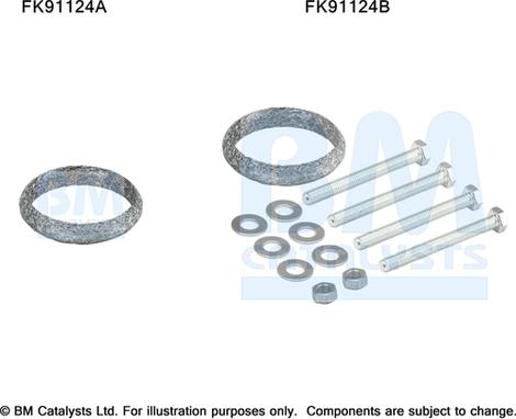 BM Catalysts FK91124 - Kit montaggio, Catalizzatore autozon.pro