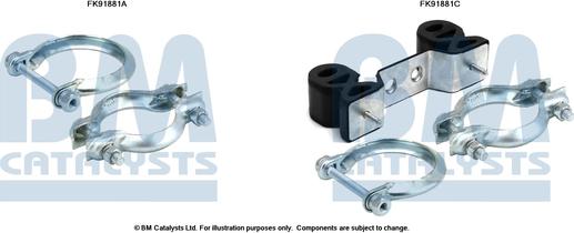 BM Catalysts FK91881 - Kit montaggio, Catalizzatore autozon.pro