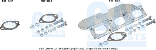 BM Catalysts FK91340 - Kit montaggio, Catalizzatore autozon.pro