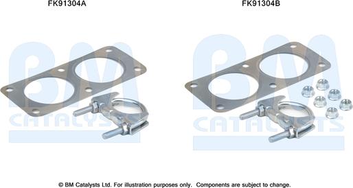 BM Catalysts FK91304 - Kit montaggio, Catalizzatore autozon.pro