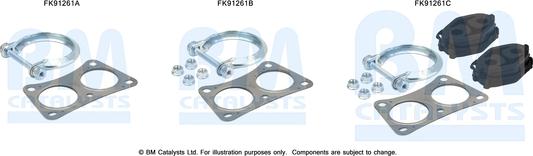 BM Catalysts FK91261 - Kit montaggio, Catalizzatore autozon.pro