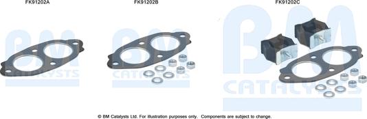 BM Catalysts FK91202 - Kit montaggio, Catalizzatore autozon.pro